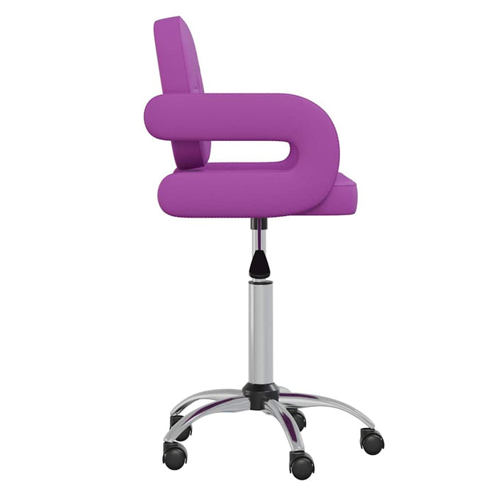 Scaune de bucătărie pivotante, 2 buc, violet, piele ecologică WALTI