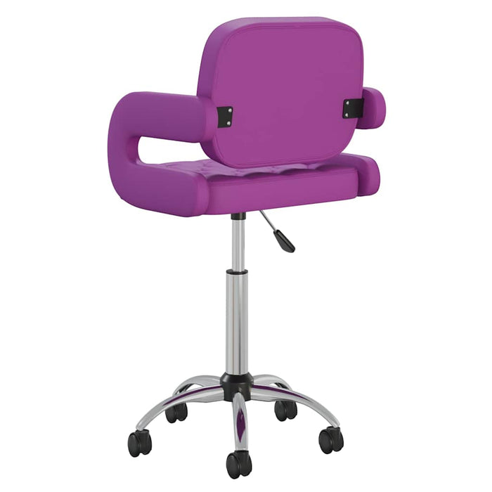 Scaune de bucătărie pivotante, 2 buc, violet, piele ecologică WALTI