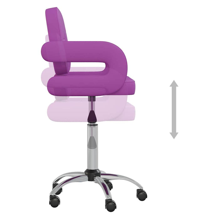 Scaune de bucătărie pivotante, 2 buc, violet, piele ecologică WALTI