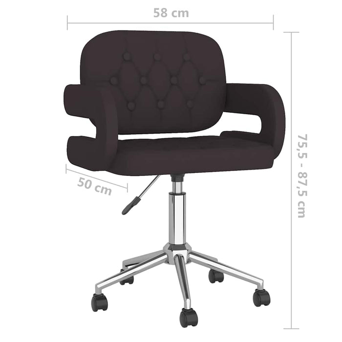 Scaun de bucătărie pivotant, negru, piele ecologică WALTI