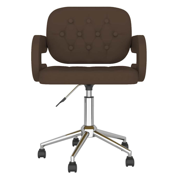 Scaune de bucătărie pivotante, 2 buc., maro, piele ecologică WALTI