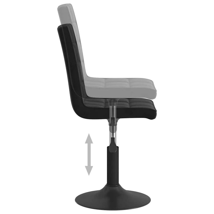 Scaune de bucătărie pivotante, 2 buc., negru, catifea - WALTI WALTI