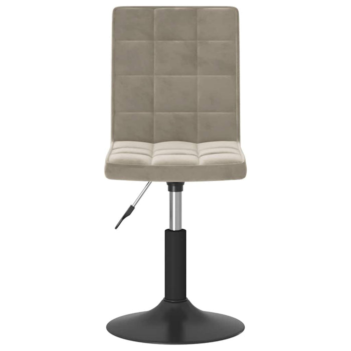 Scaune rotative de bucătărie, 2 buc., gri deschis, catifea WALTI