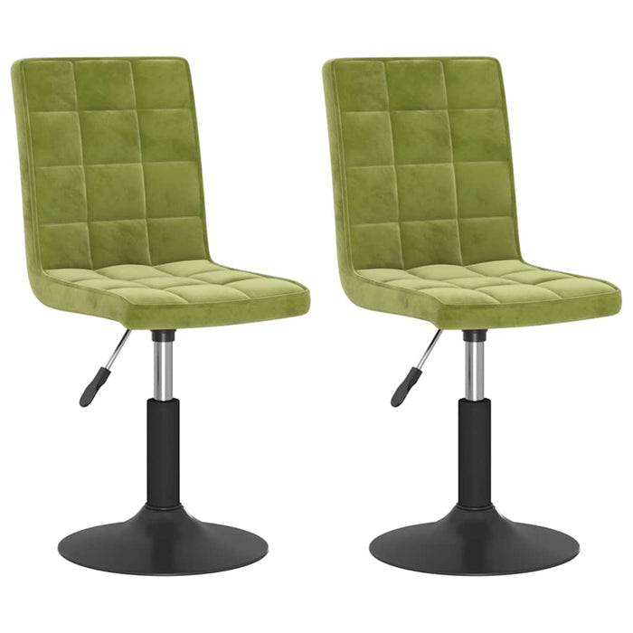 Scaune de bucătărie pivotante, 2 buc., verde deschis, catifea - WALTI WALTI