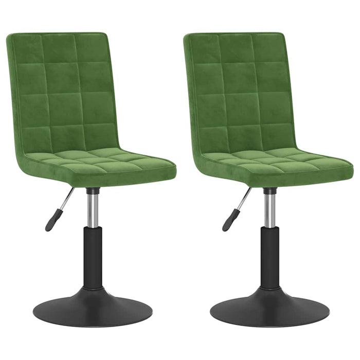 Scaune de bucătărie pivotante, 2 buc., verde închis, catifea WALTI