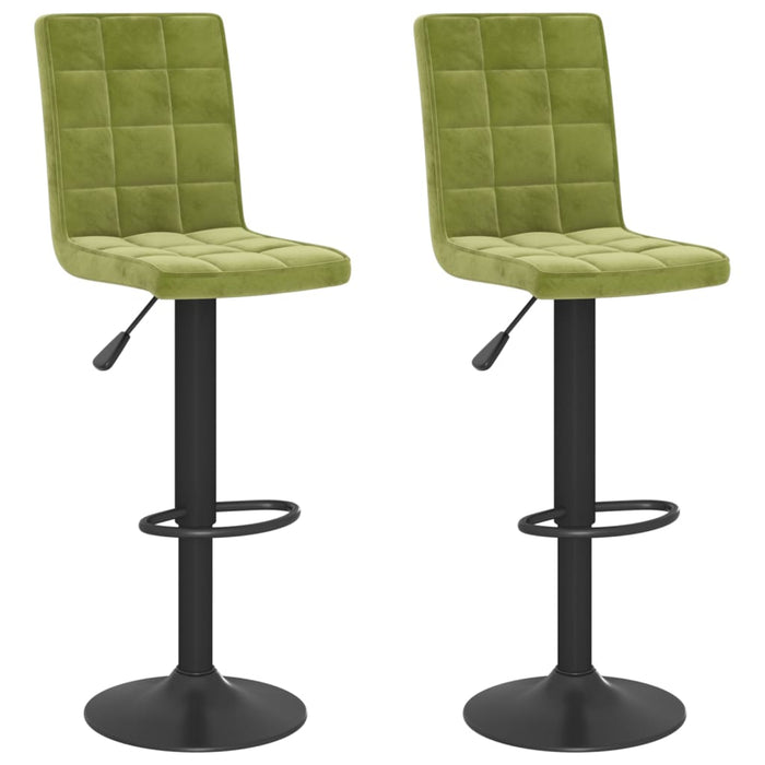 Scaune de bar, 2 buc., verde deschis, catifea - WALTI WALTI
