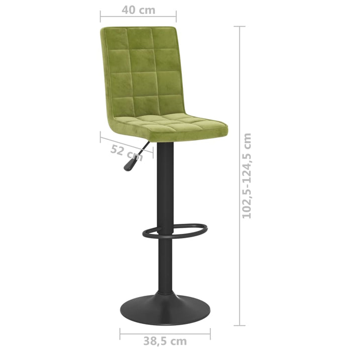 Scaune de bar, 2 buc., verde deschis, catifea - WALTI WALTI