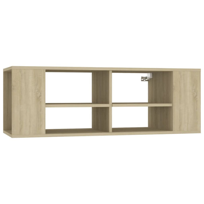 Dulap TV montat pe perete, stejar Sonoma, 102x35x35 cm, PAL - WALTI WALTI