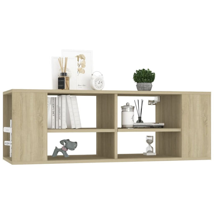 Dulap TV montat pe perete, stejar Sonoma, 102x35x35 cm, PAL - WALTI WALTI