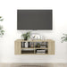 Dulap TV montat pe perete, stejar Sonoma, 102x35x35 cm, PAL - WALTI WALTI