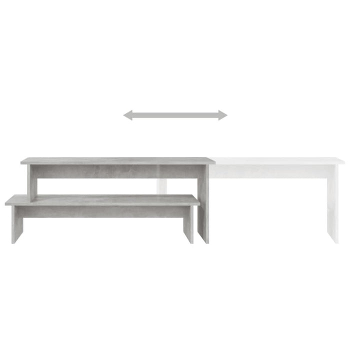 Comodă TV, gri beton, 180x30x43 cm, PAL - WALTI WALTI