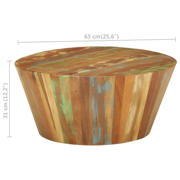 Măsuță de cafea, Ø65x31 cm, lemn masiv reciclat - WALTI WALTI