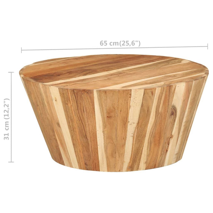 Măsuță de cafea, Ø65x31 cm, lemn masiv de acacia - WALTI WALTI