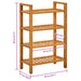 Pantofar cu 4 rafturi, 50x27x80 cm, lemn masiv de stejar - WALTI WALTI