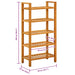 Pantofar cu 5 rafturi, 50x27x100 cm, lemn masiv de stejar - WALTI WALTI