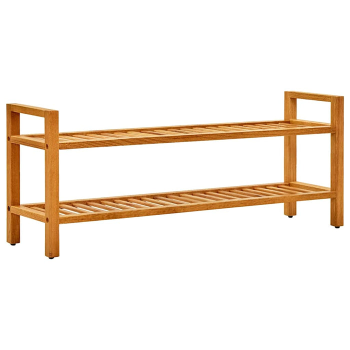 Pantofar cu 2 rafturi, 100x27x40 cm, lemn masiv de stejar - WALTI WALTI