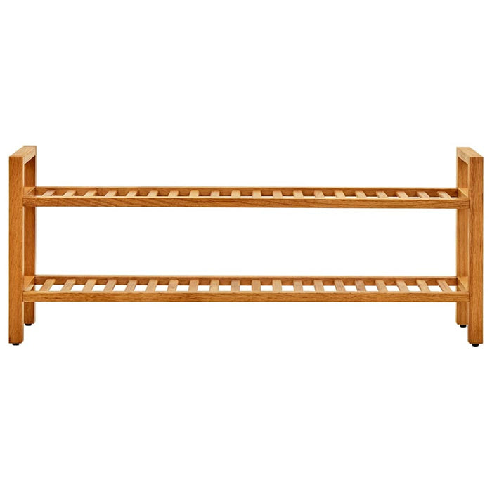 Pantofar cu 2 rafturi, 100x27x40 cm, lemn masiv de stejar - WALTI WALTI