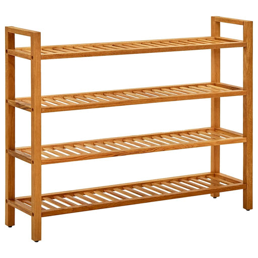 Pantofar cu 4 rafturi, 100x27x80 cm, lemn masiv de stejar - WALTI WALTI