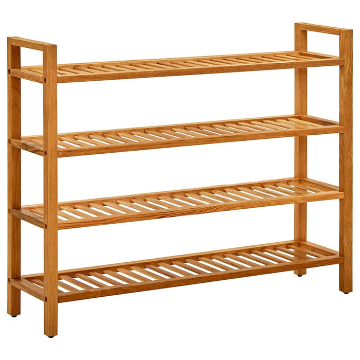 Pantofar cu 4 rafturi, 100x27x80 cm, lemn masiv de stejar - WALTI WALTI