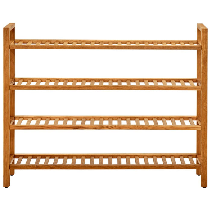Pantofar cu 4 rafturi, 100x27x80 cm, lemn masiv de stejar - WALTI WALTI