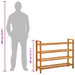 Pantofar cu 4 rafturi, 100x27x80 cm, lemn masiv de stejar - WALTI WALTI
