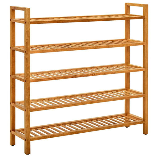 Pantofar cu 5 rafturi, 100x27x100 cm, lemn masiv de stejar - WALTI WALTI