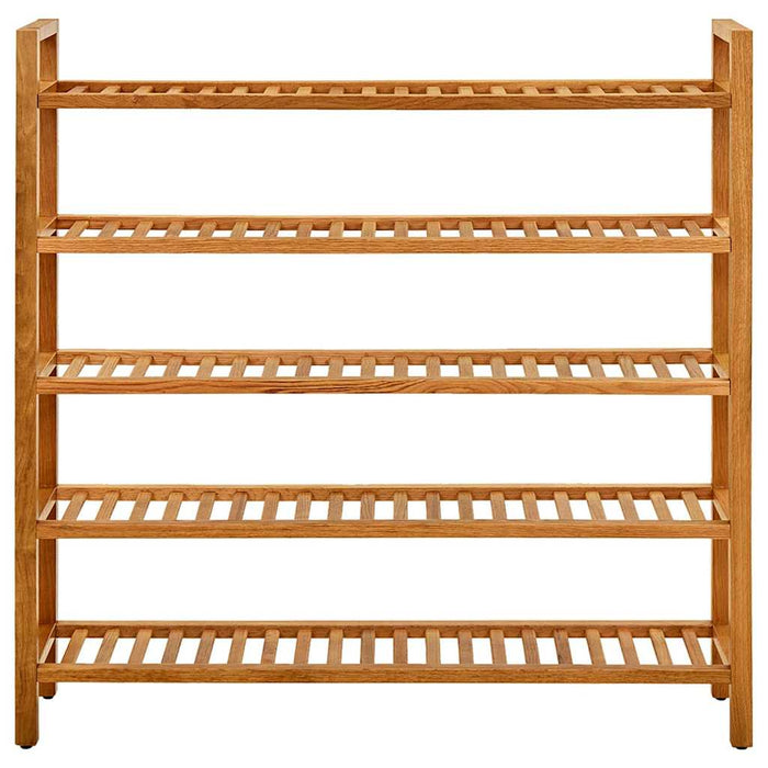 Pantofar cu 5 rafturi, 100x27x100 cm, lemn masiv de stejar - WALTI WALTI
