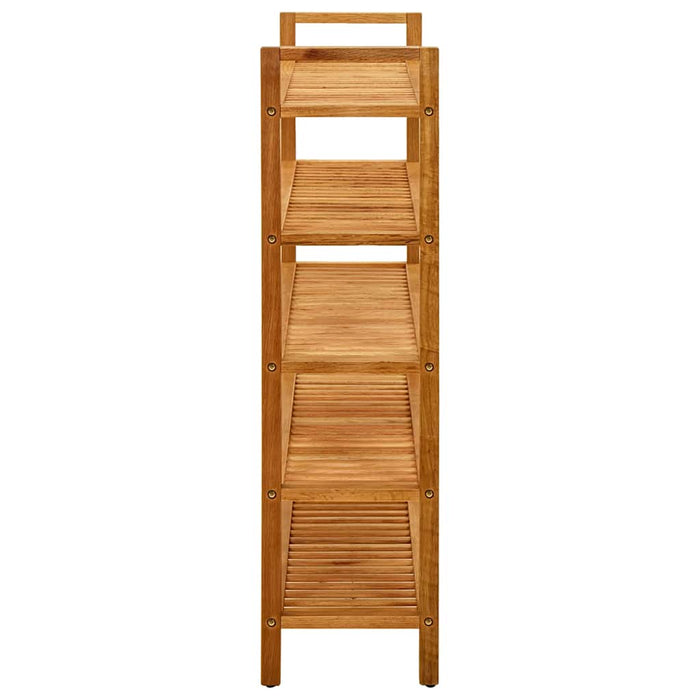 Pantofar cu 5 rafturi, 100x27x100 cm, lemn masiv de stejar - WALTI WALTI
