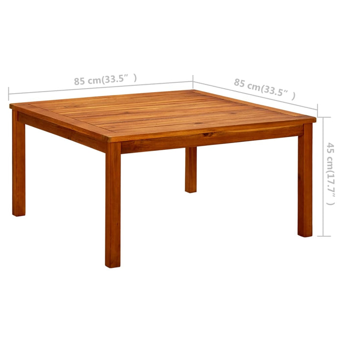 Măsuță de cafea de grădină, 85x85x45 cm, lemn masiv acacia - WALTI WALTI