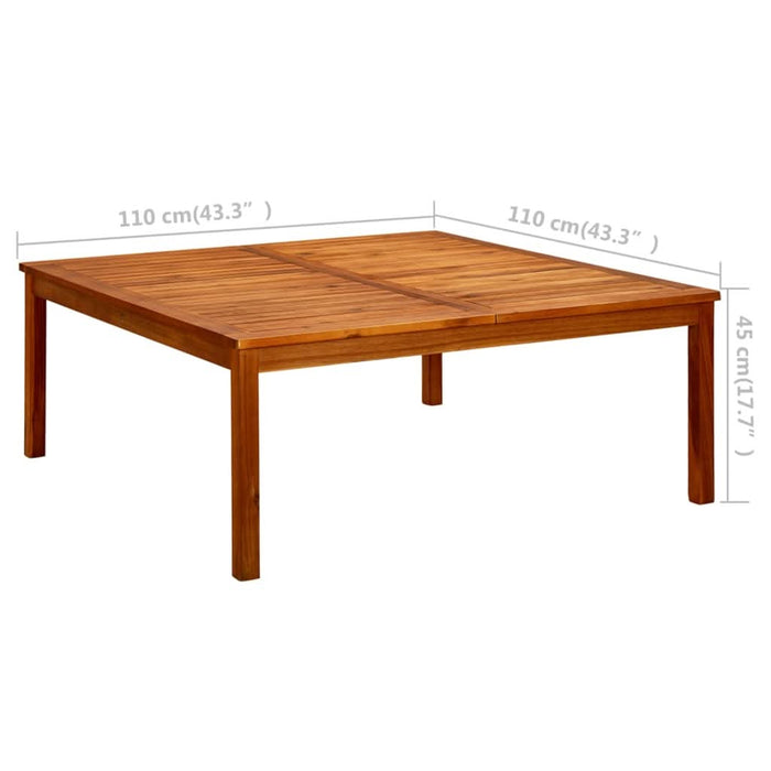 Măsuță de cafea de grădină 110x110x45 cm lemn masiv acacia - WALTI WALTI