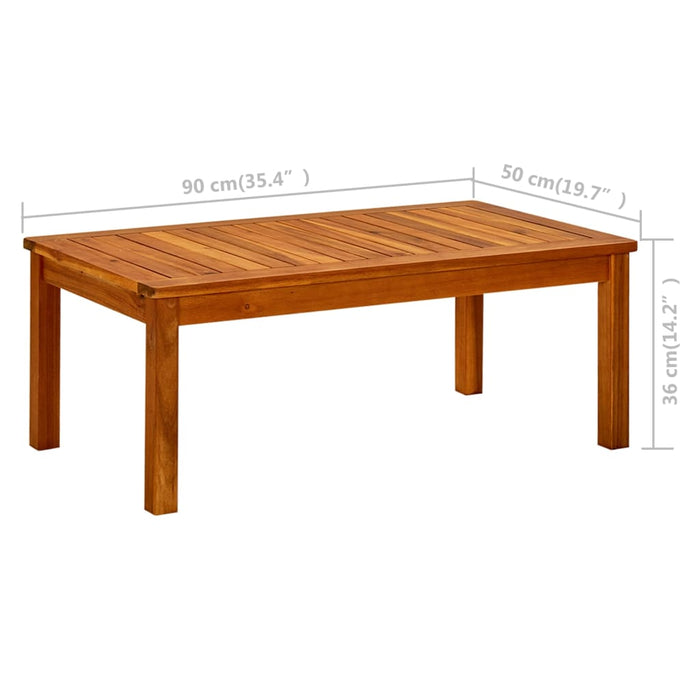 Măsuță de cafea de grădină, 90x50x36 cm, lemn masiv acacia - WALTI WALTI