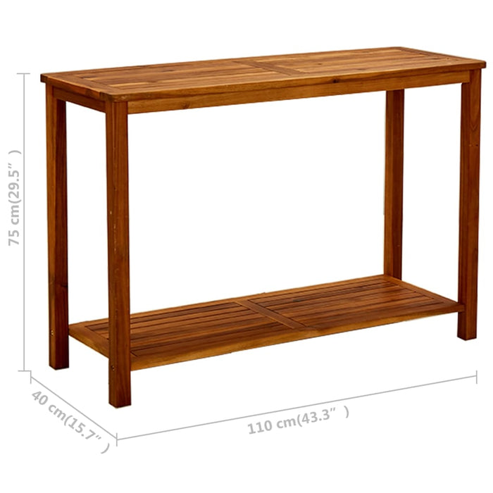 Masă consolă de grădină 110x40x75 cm lemn masiv de acacia - WALTI WALTI