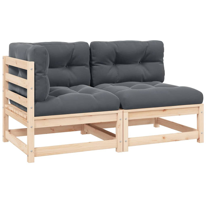 Set mobilier grădină cu perne, 2 piese, lemn masiv de pin - WALTI WALTI