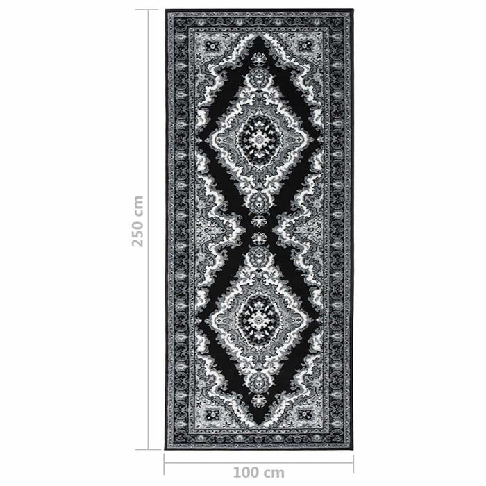 Covor traversă BCF, negru, 100x250 cm WALTI