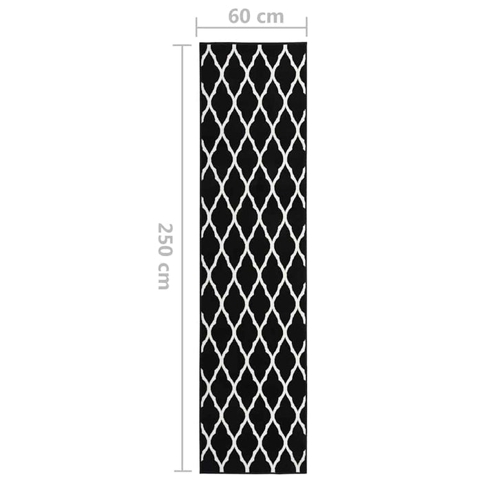 Covor traversă BCF, alb și negru, 60x250 cm WALTI