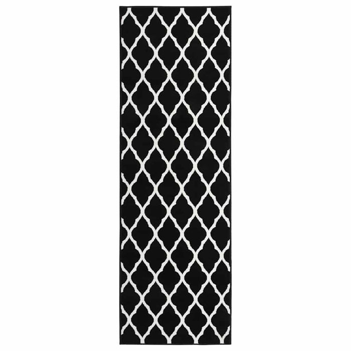 Covor traversă BCF, alb și negru, 80x250 cm WALTI