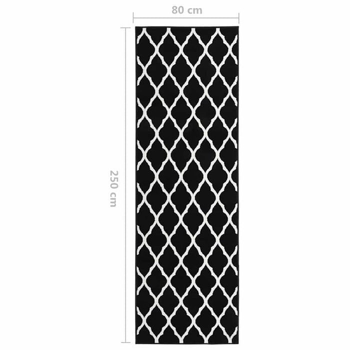 Covor traversă BCF, alb și negru, 80x250 cm WALTI