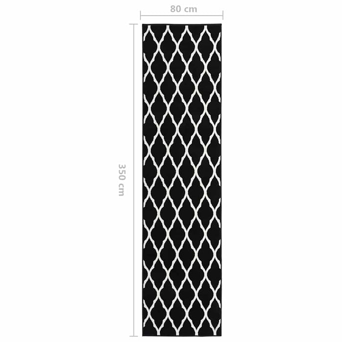 Covor traversă BCF, alb și negru, 80x350 cm WALTI