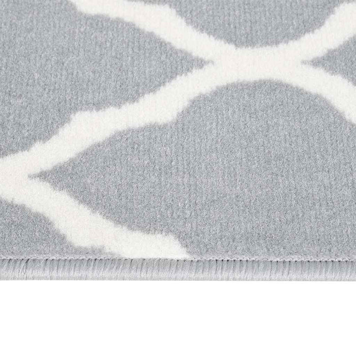 Covor traversă BCF, alb și gri, 100x450 cm WALTI