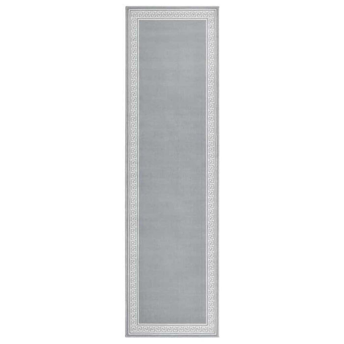 Covor traversă, gri cu motiv, 80x300 cm, BCF WALTI