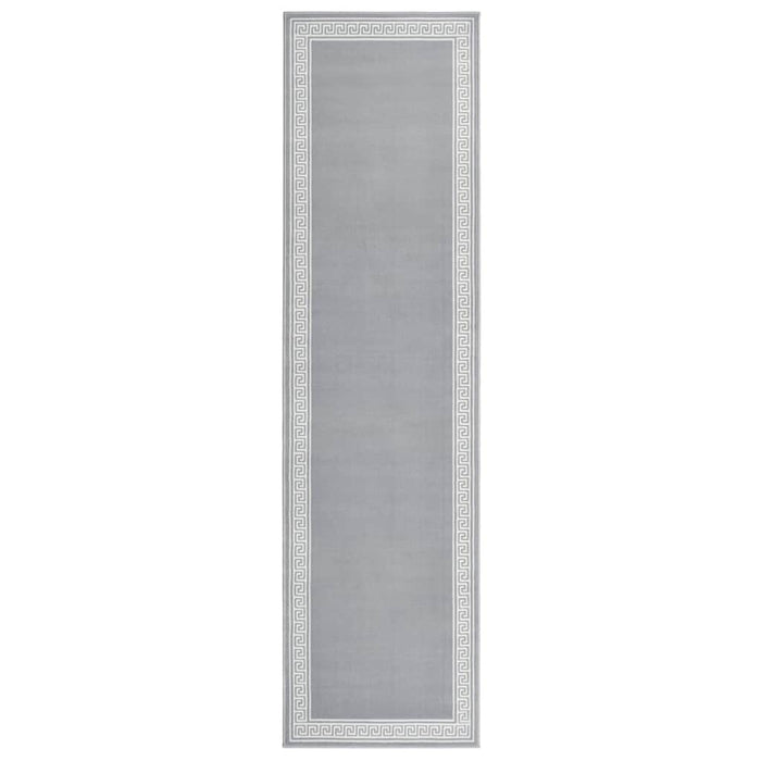 Covor traversă, gri cu motiv, 80x350 cm, BCF WALTI