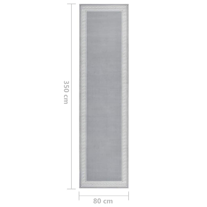 Covor traversă, gri cu motiv, 80x350 cm, BCF WALTI