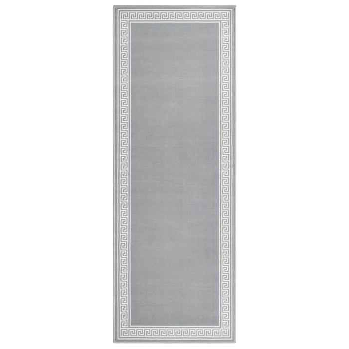 Covor traversă, gri cu motiv, 100x250 cm, BCF WALTI