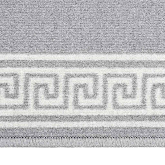 Covor traversă, gri cu motiv, 100x300 cm, BCF WALTI