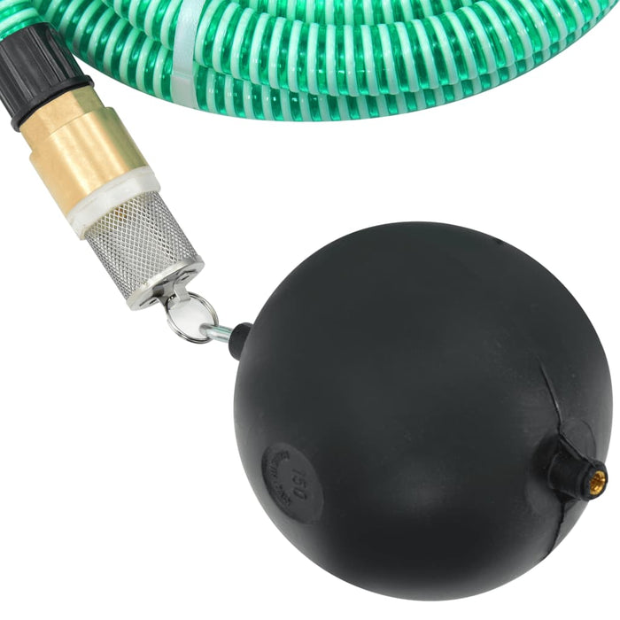 Furtun de aspirație cu racorduri din alamă, verde 1,1" 3 m, PVC - WALTI WALTI