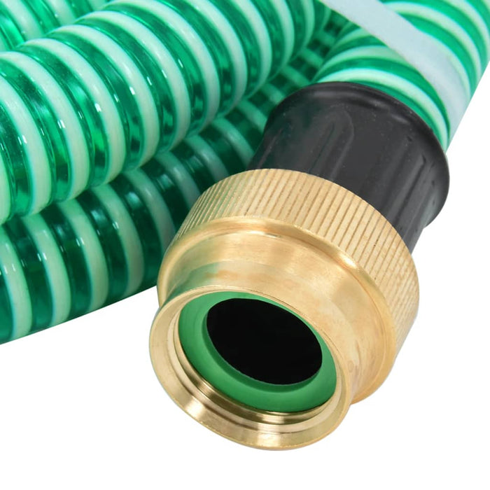 Furtun de aspirație cu racorduri din alamă, verde 1,1" 4 m, PVC WALTI