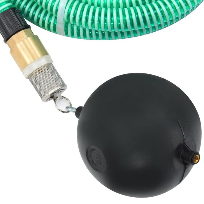 Furtun de aspirație cu racorduri din alamă, verde 1,1" 4 m, PVC WALTI