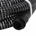 Furtun de aspirație cu racorduri din alamă, negru 1,1" 3 m, PVC - WALTI WALTI