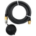 Furtun de aspirație cu racorduri din alamă, negru 1,1" 5 m, PVC - WALTI WALTI