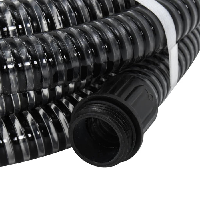 Furtun de aspirație cu racorduri din alamă, negru 1,1" 5 m, PVC - WALTI WALTI